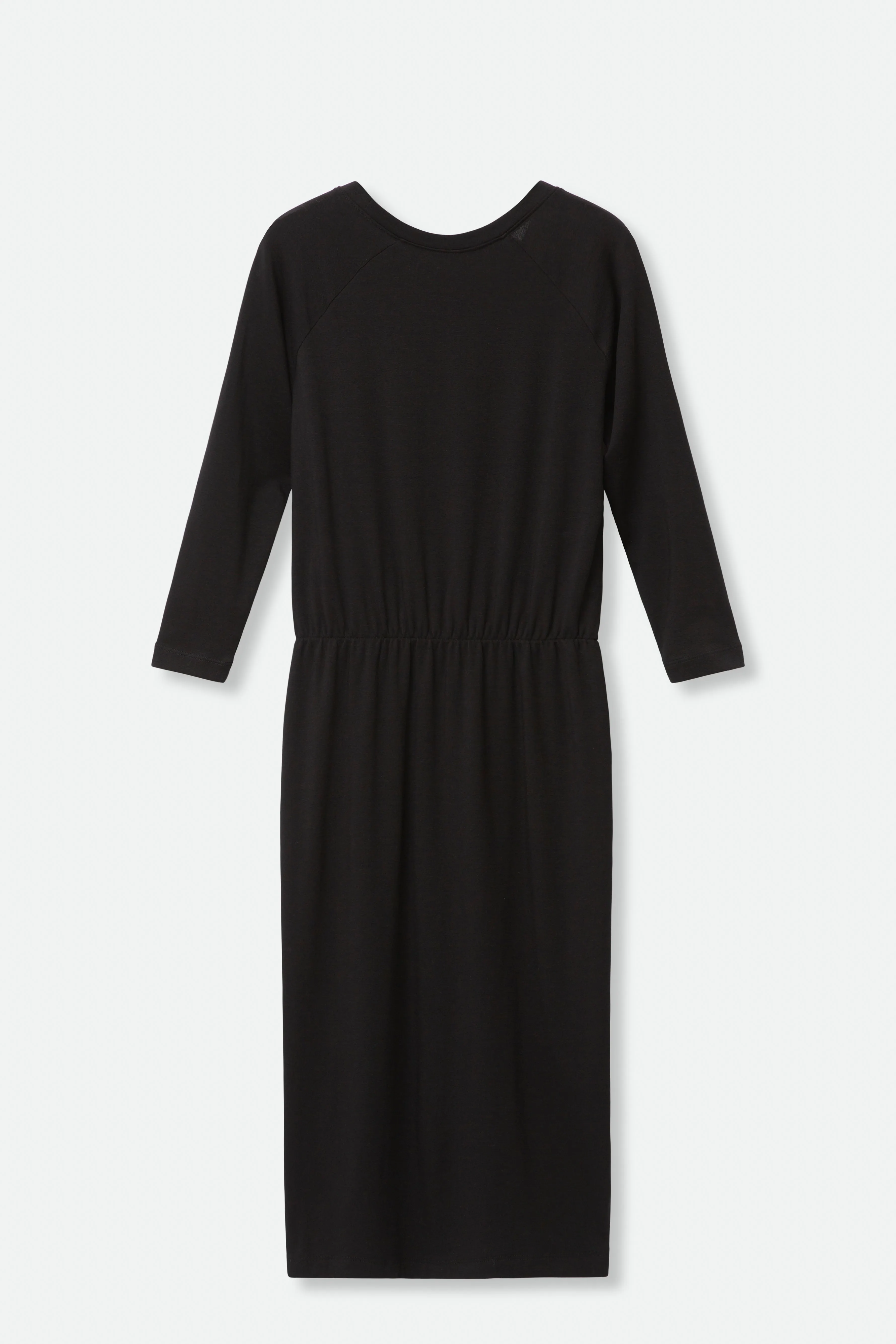 DAKOTA OPEN NECK RAGLAN SLEEVE DRESS IN PIMA COTTON STRETCH