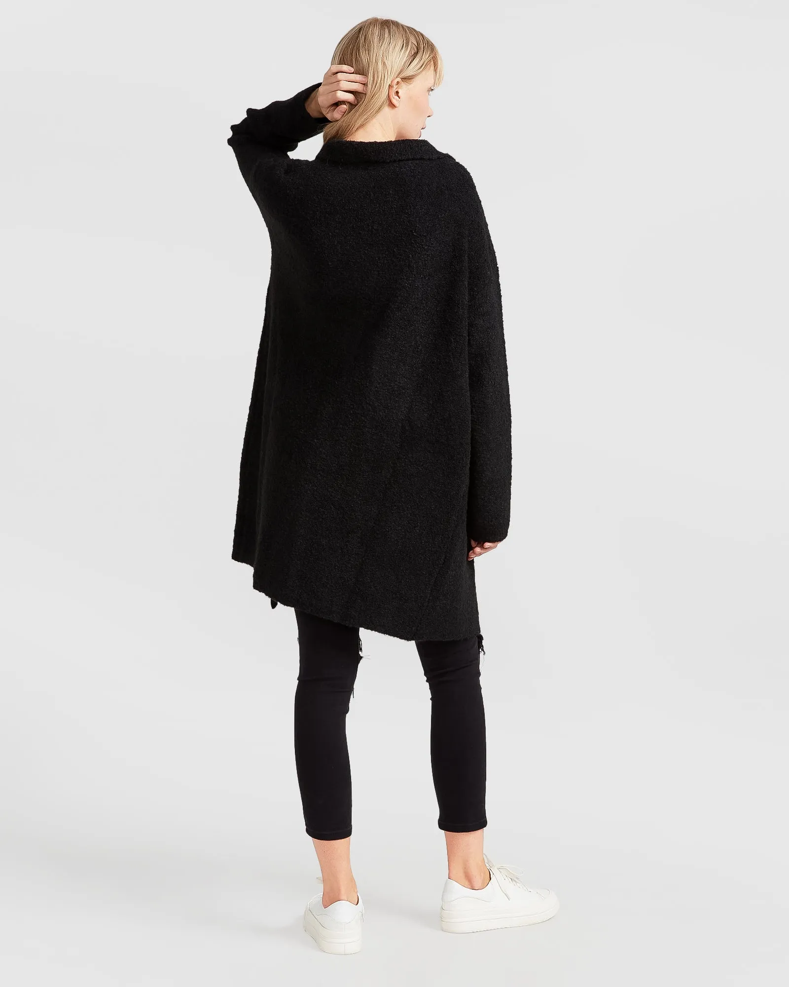 Days Go By Sustainable Blazer Cardigan - Black