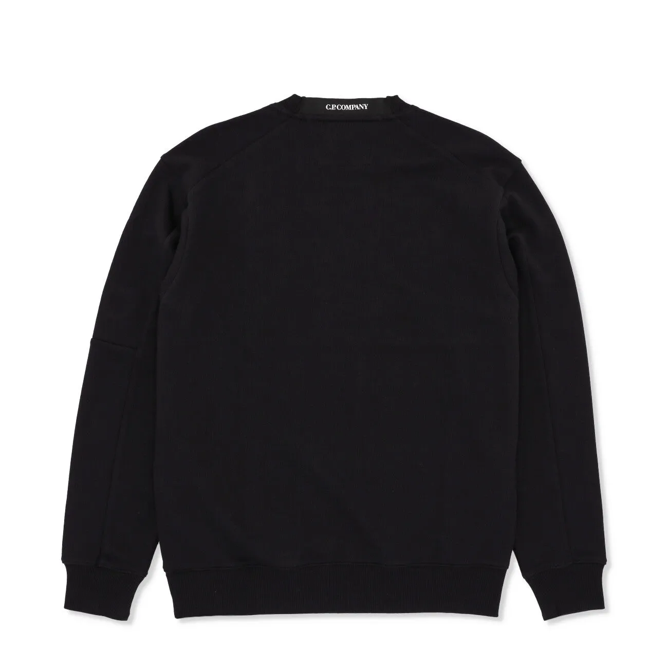 Diagonal Raised Fleece Crew Neck Lens Sweatshirt