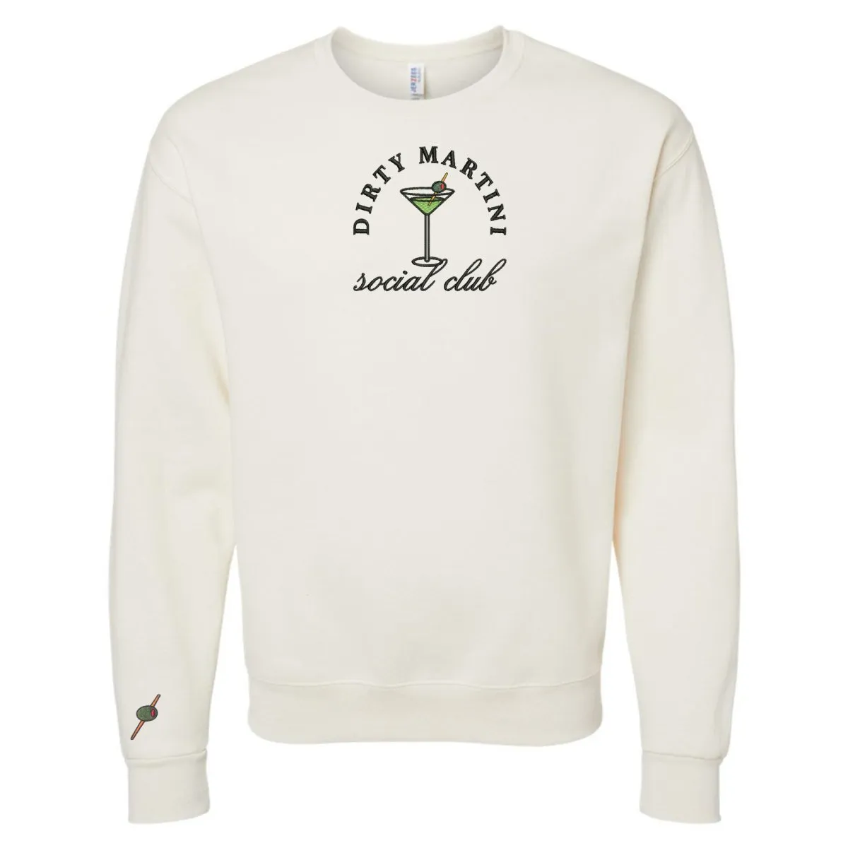 'Dirty Martini Social Club' Crewneck Sweatshirt