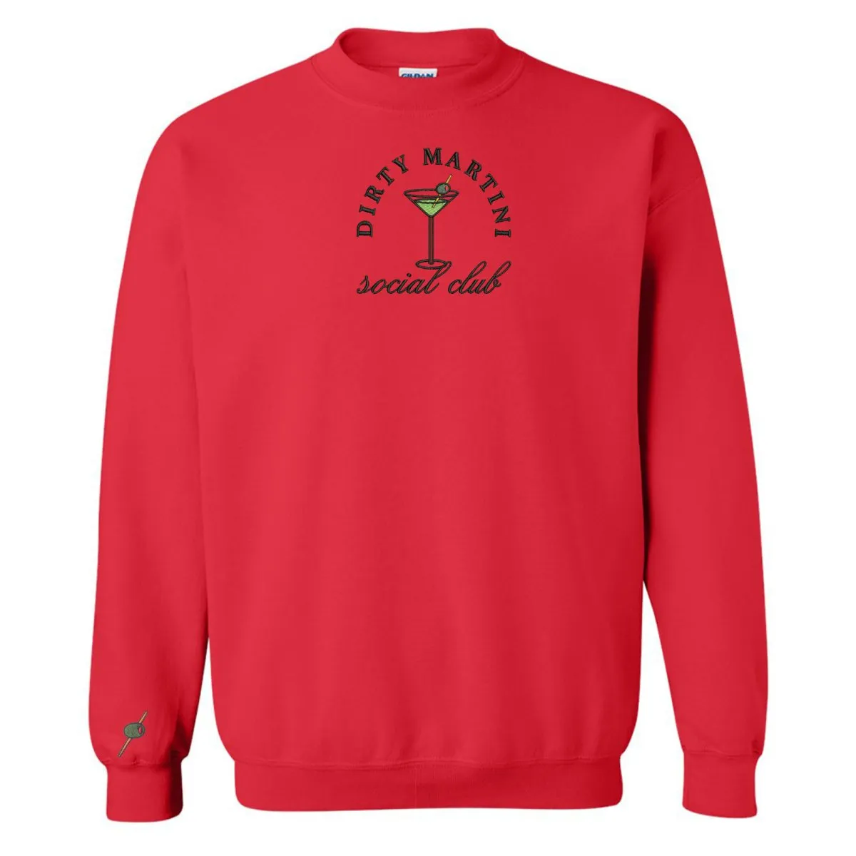 'Dirty Martini Social Club' Crewneck Sweatshirt