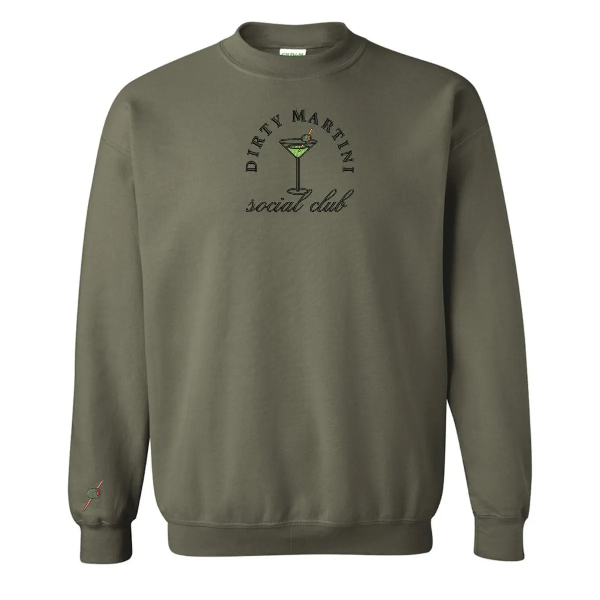 'Dirty Martini Social Club' Crewneck Sweatshirt