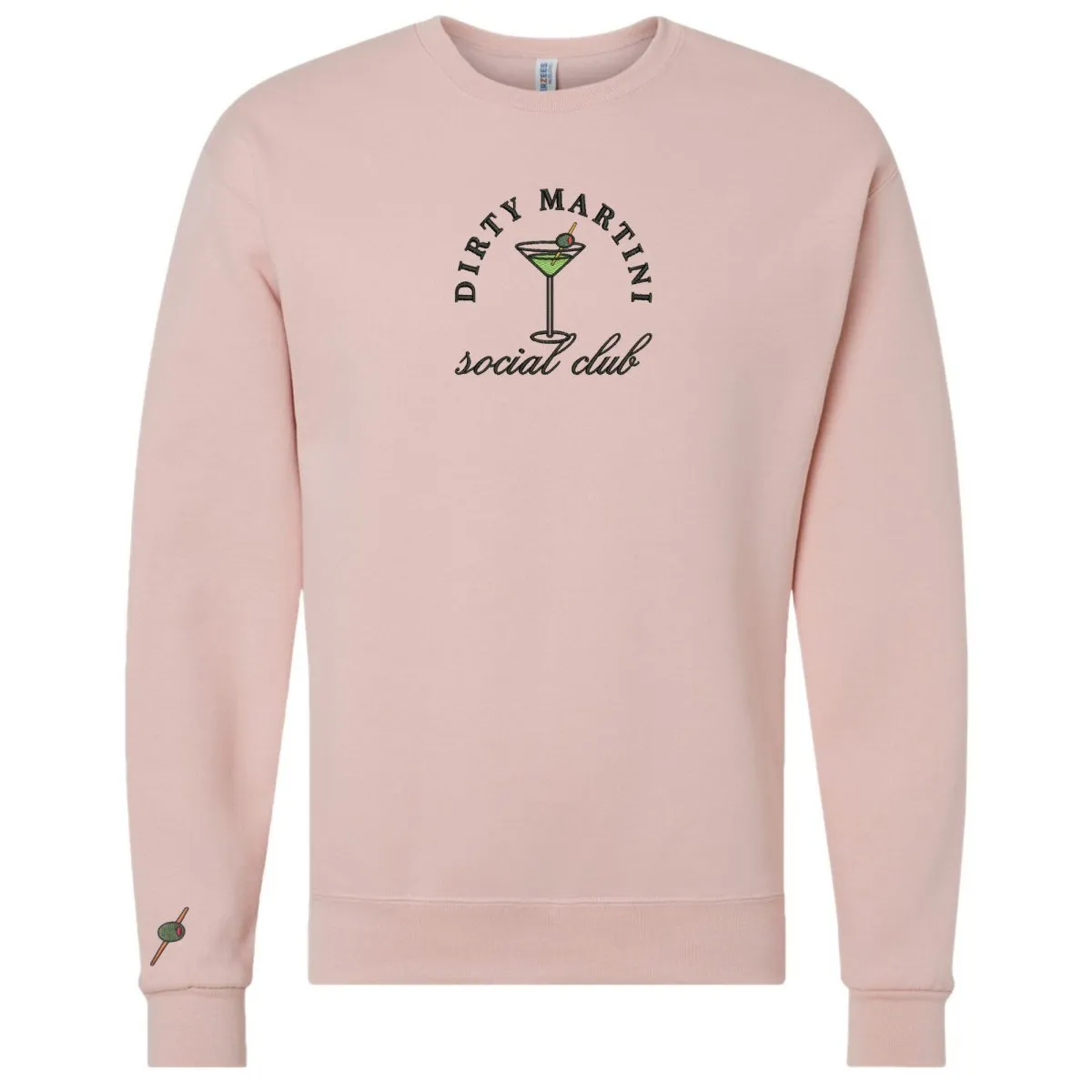 'Dirty Martini Social Club' Crewneck Sweatshirt