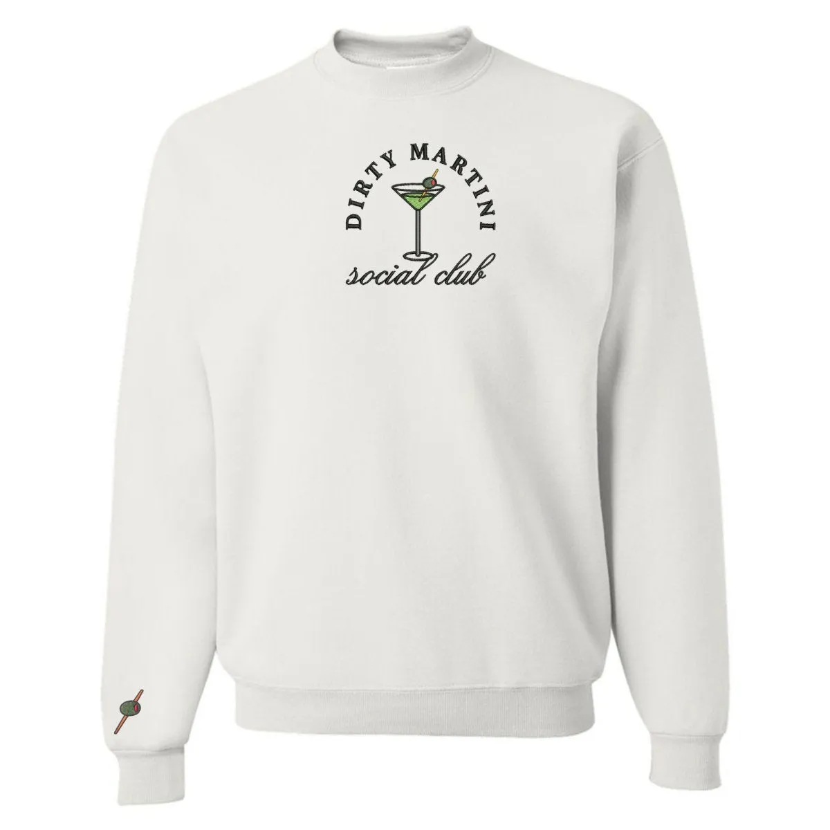 'Dirty Martini Social Club' Crewneck Sweatshirt