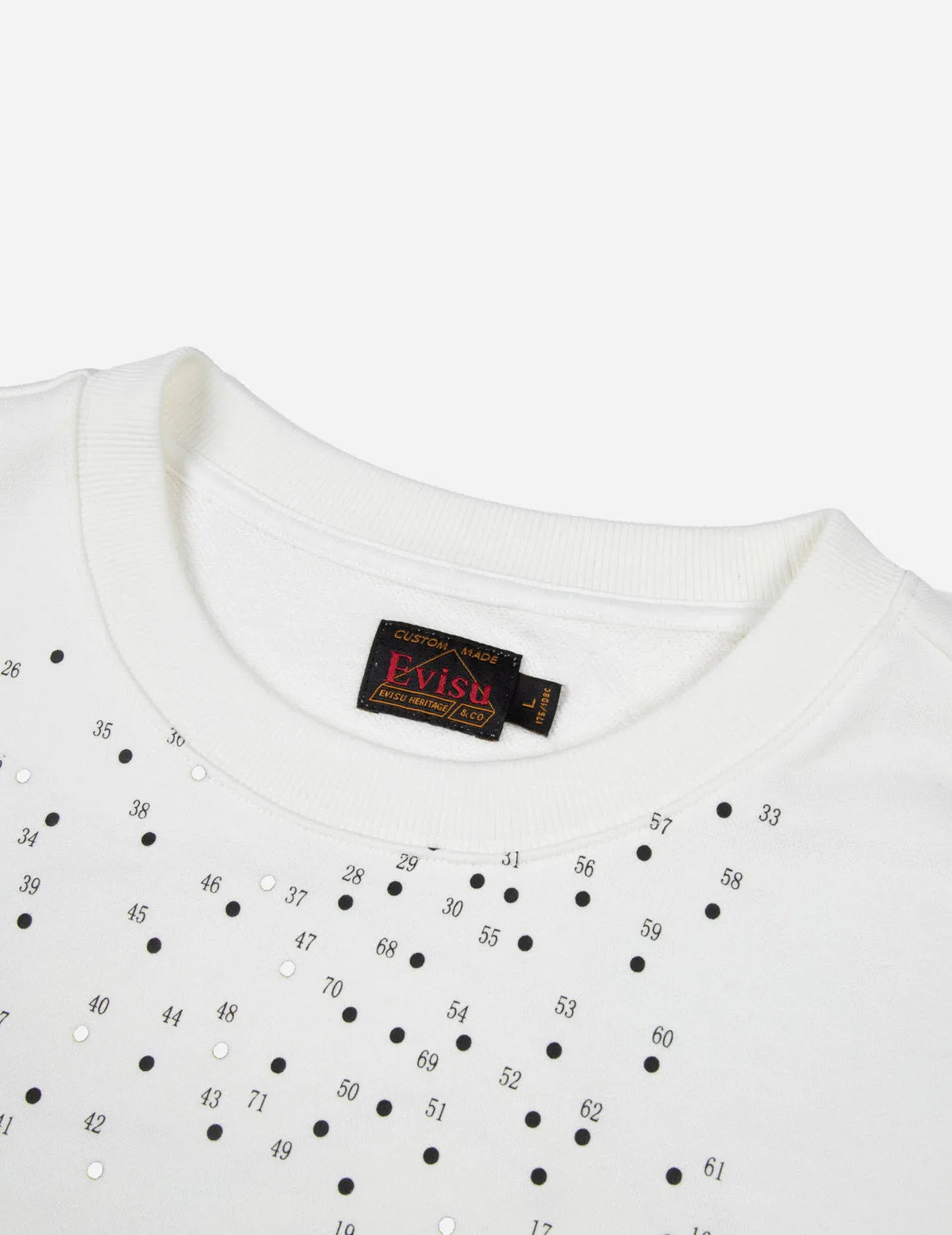 Dot-to-Dot Daruma and Logo Print Relax Fit Sweatshirt