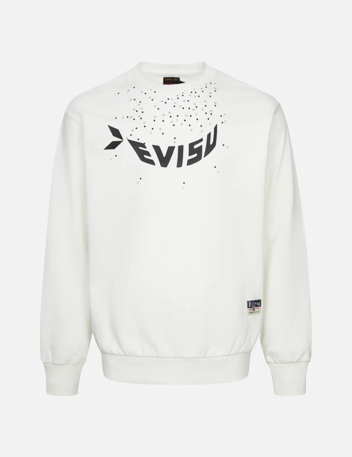 Dot-to-Dot Daruma and Logo Print Relax Fit Sweatshirt