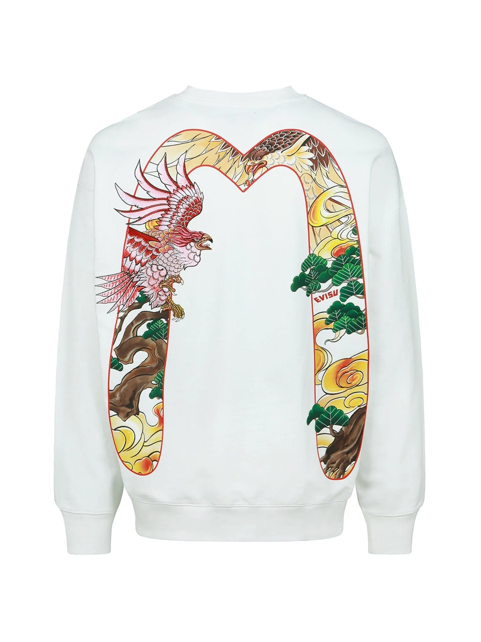 Eagle Daicock Print and Embroidery Sweatshirt