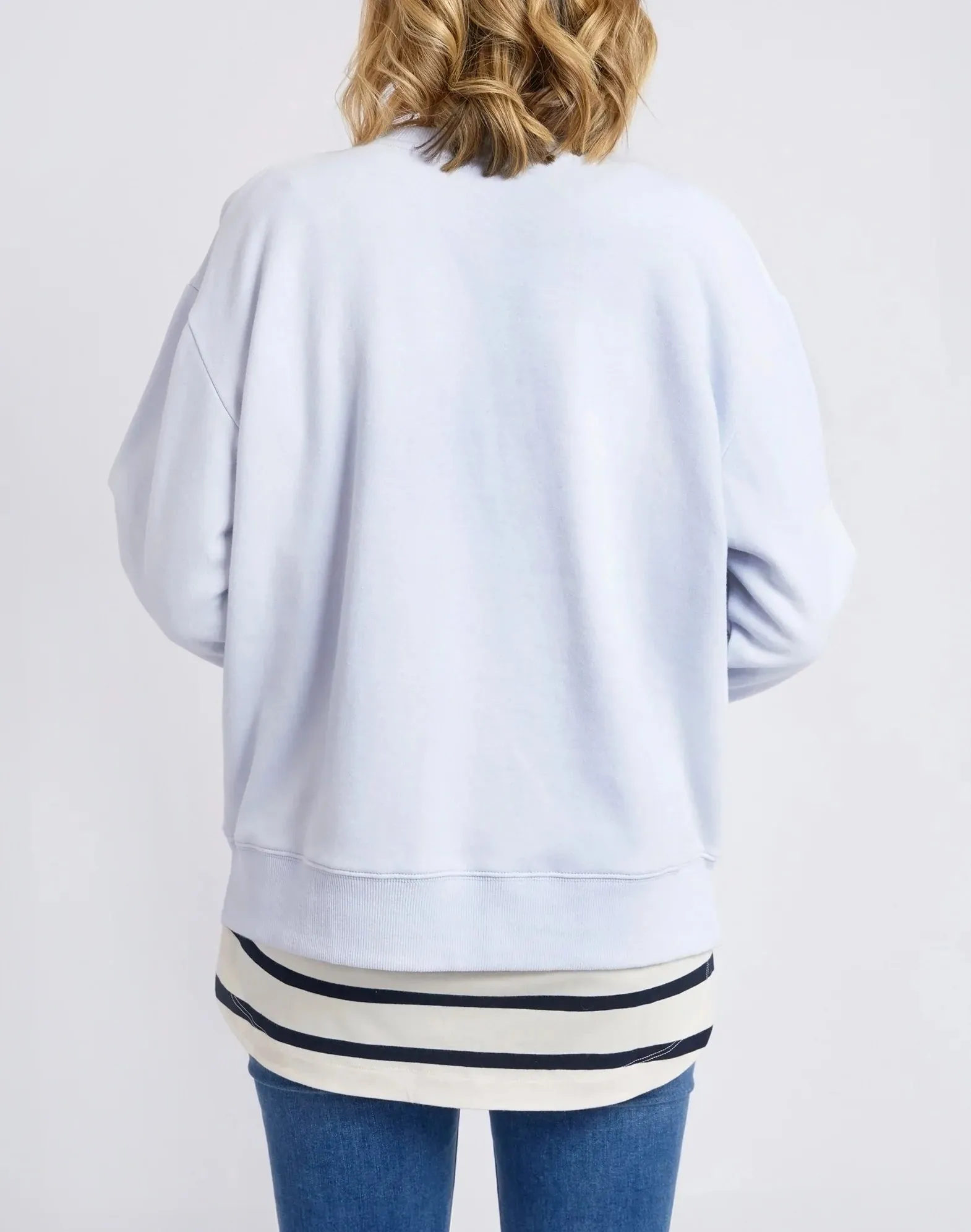 Elm Varsity Crew Blue Mist