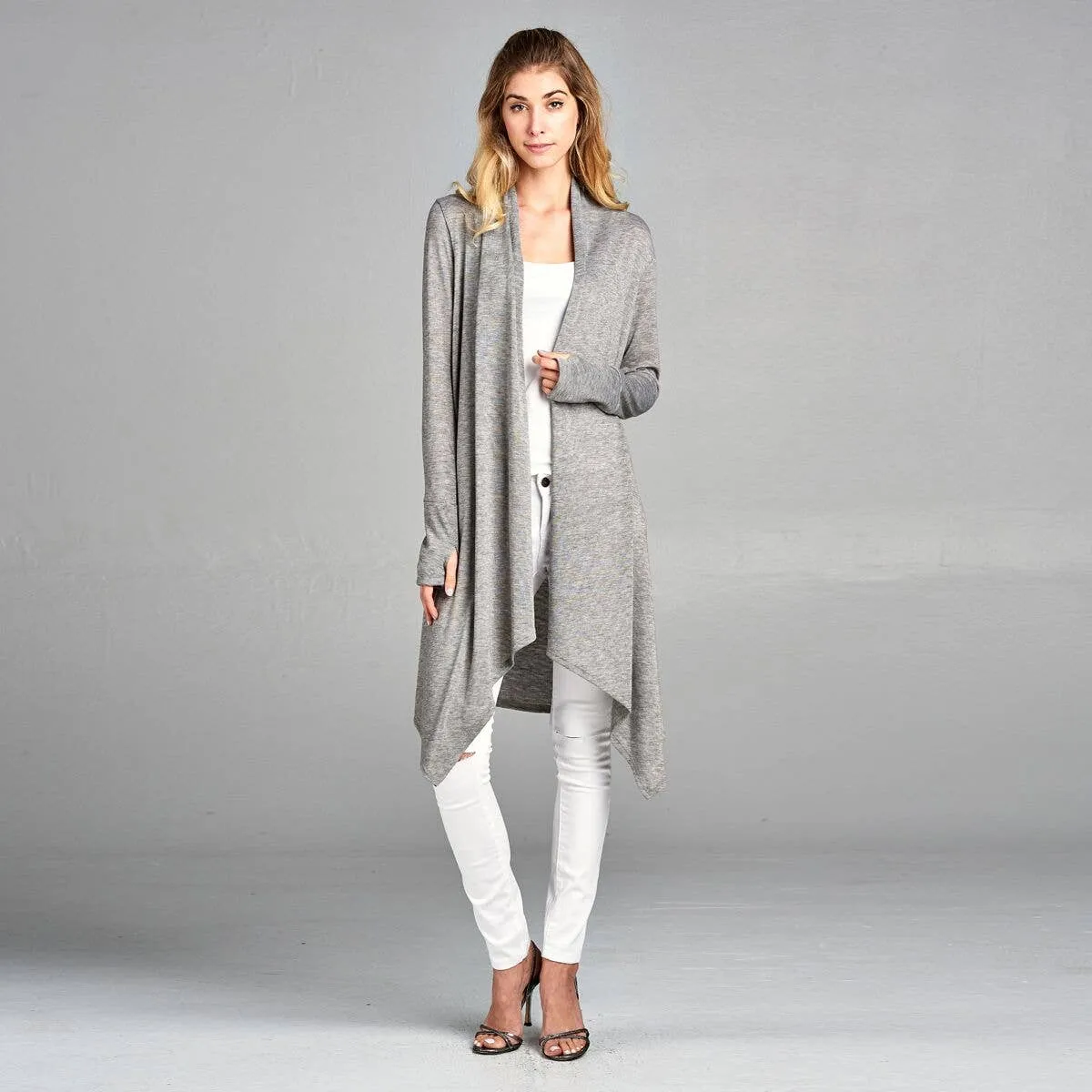 Essential Long Draped Cardigan