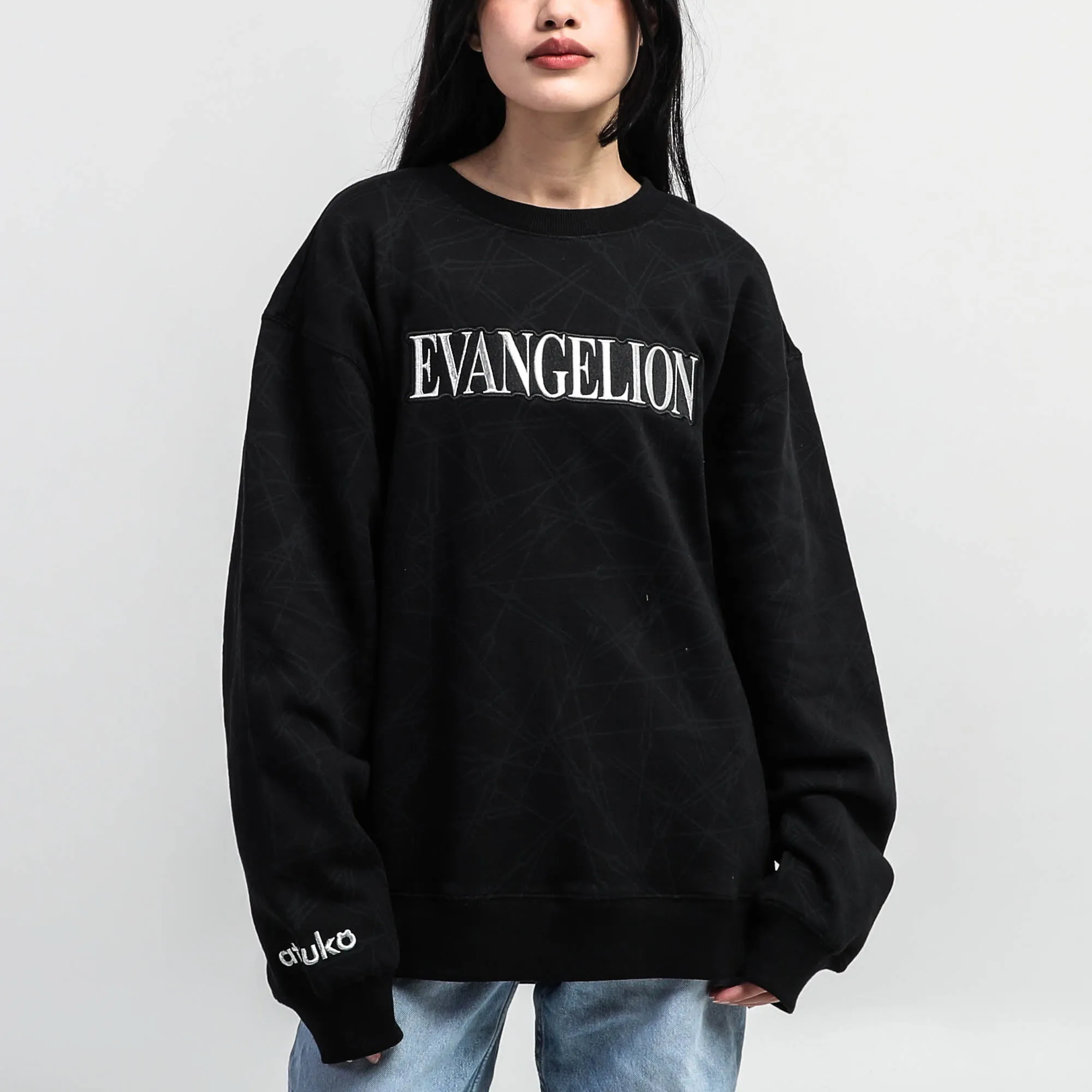 Evangelion Black Crew Neck Sweatshirt