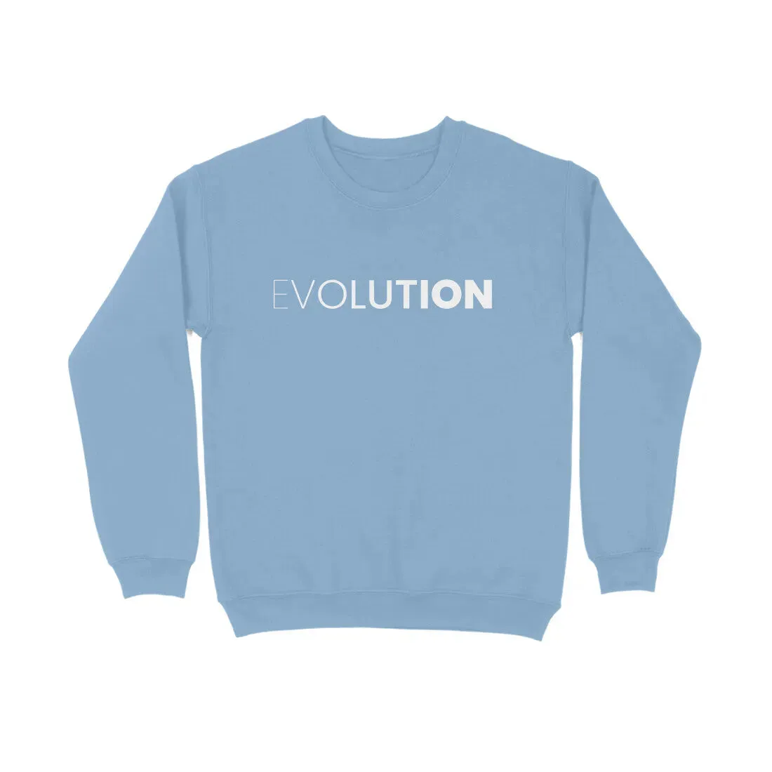 Evolution Typography Print Unisex Cotton Sweatshirt