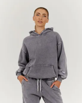 FADED OVERSIZED HOODIE - FADED GREY