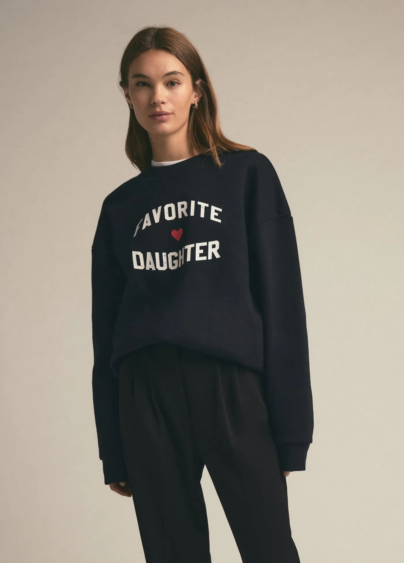 FAVORITE DAUGHTER HEART LOGO SWEATSHIRT