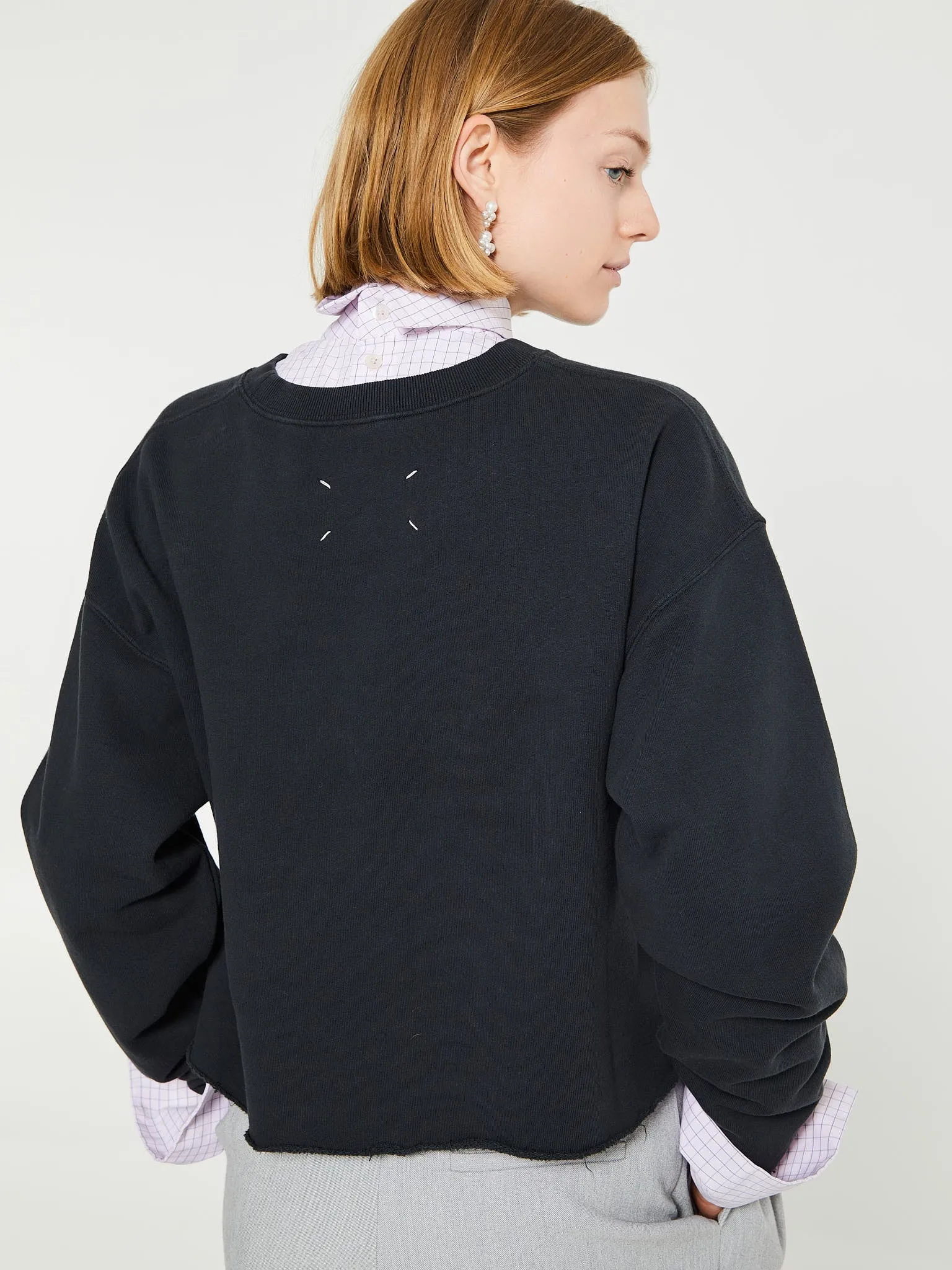 Firm Fleece Sweatshirt in Vintage Black