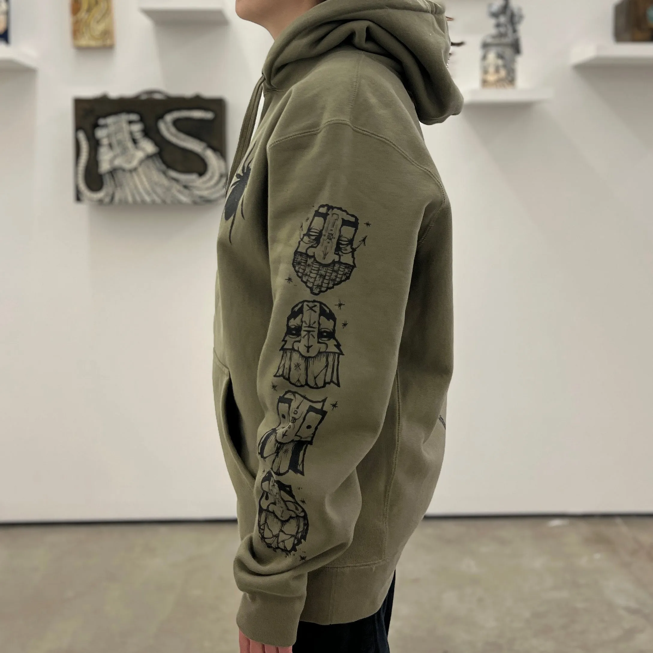 GATS - "Arachnophile" Hooded Sweatshirt in Sage