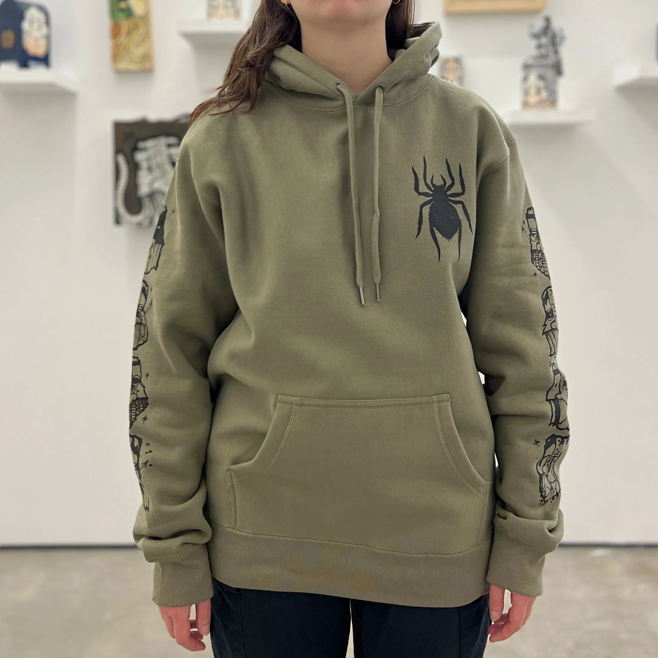 GATS - "Arachnophile" Hooded Sweatshirt in Sage