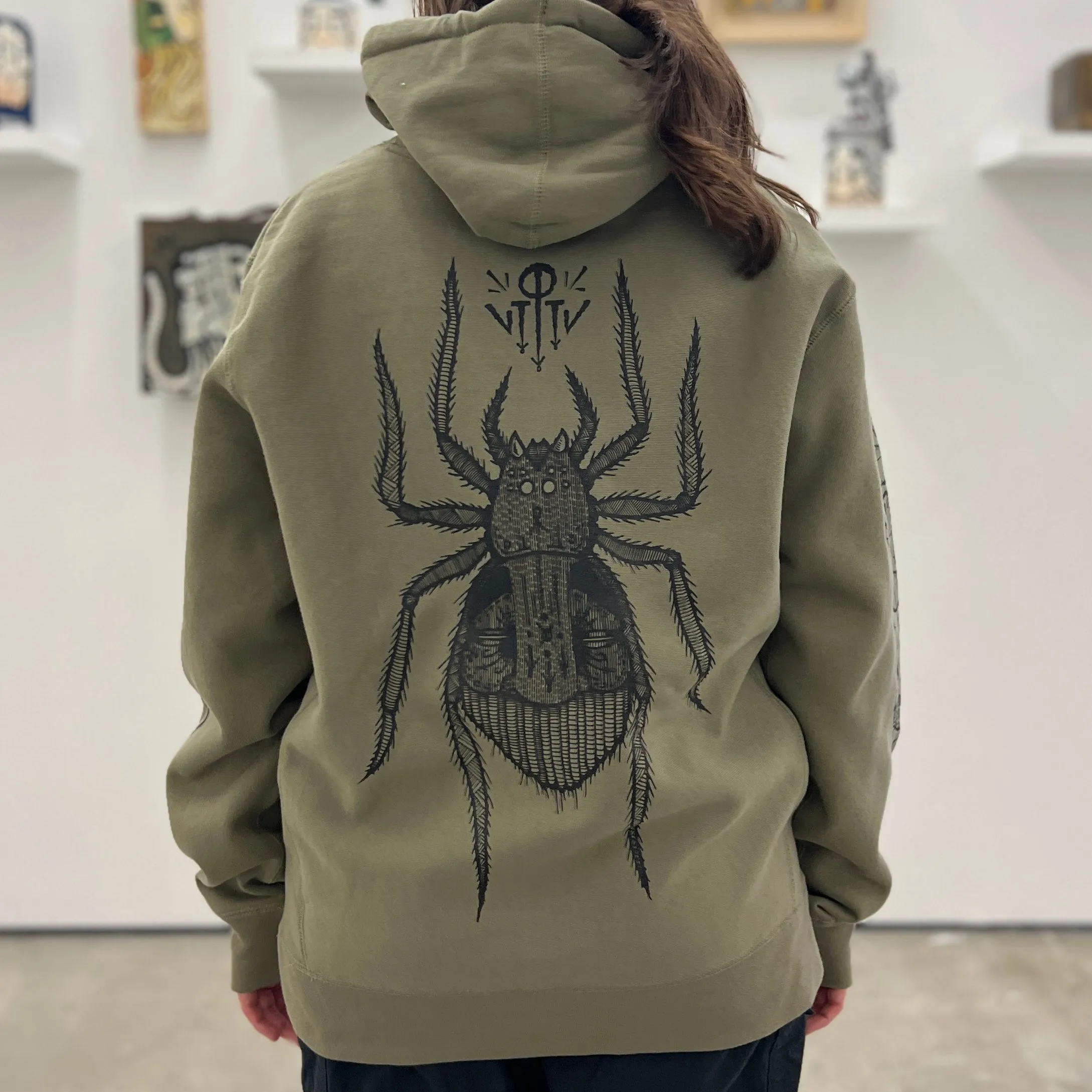 GATS - "Arachnophile" Hooded Sweatshirt in Sage