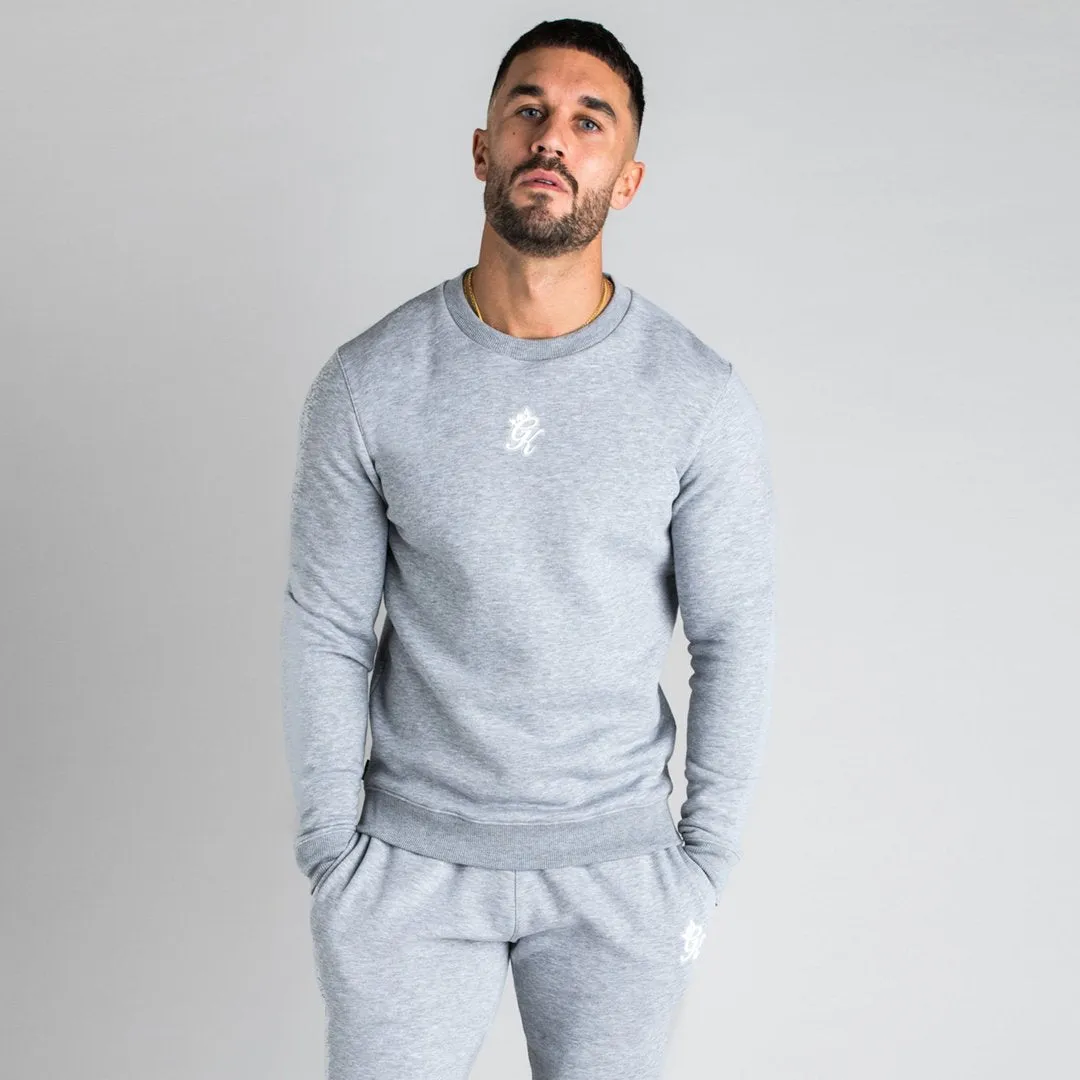 GK Basis Crew Neck Sweatshirt - Grey Marl