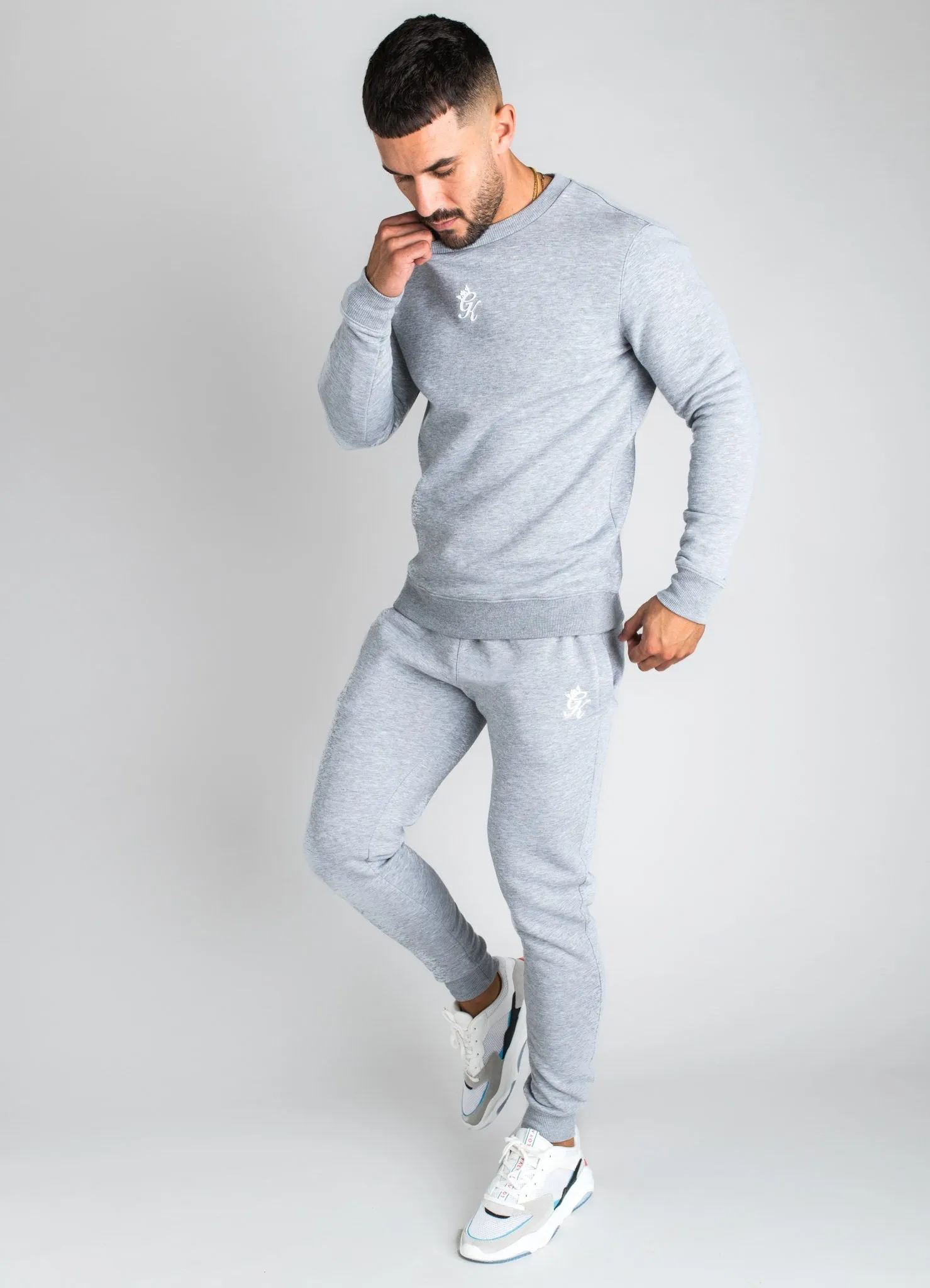 GK Basis Crew Neck Sweatshirt - Grey Marl