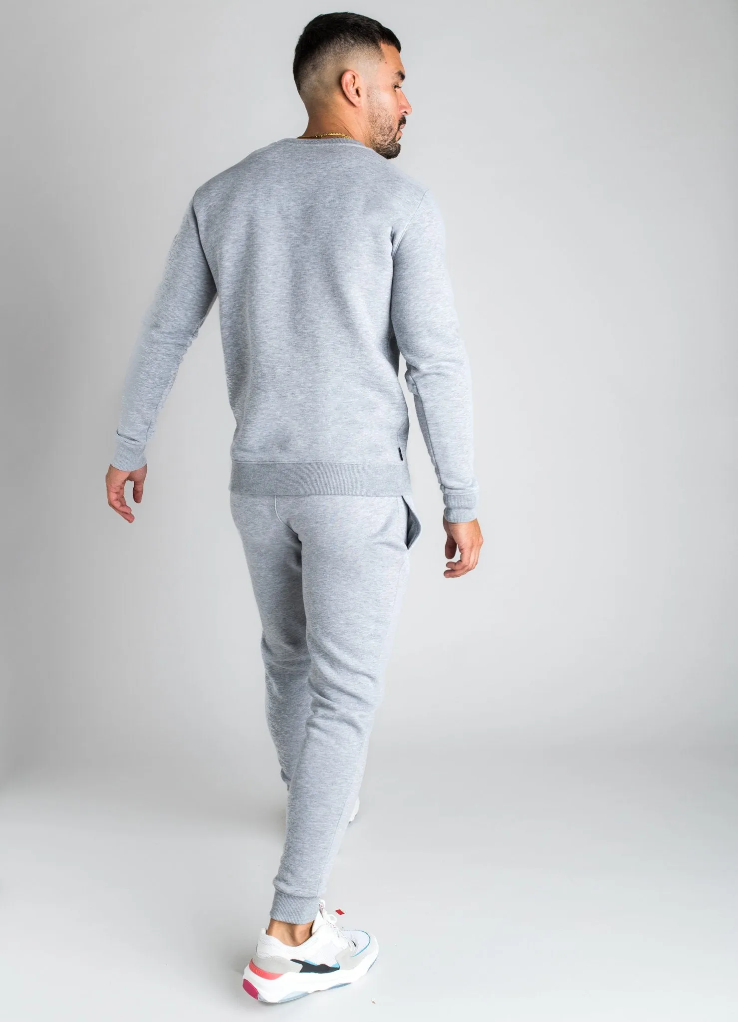 GK Basis Crew Neck Sweatshirt - Grey Marl