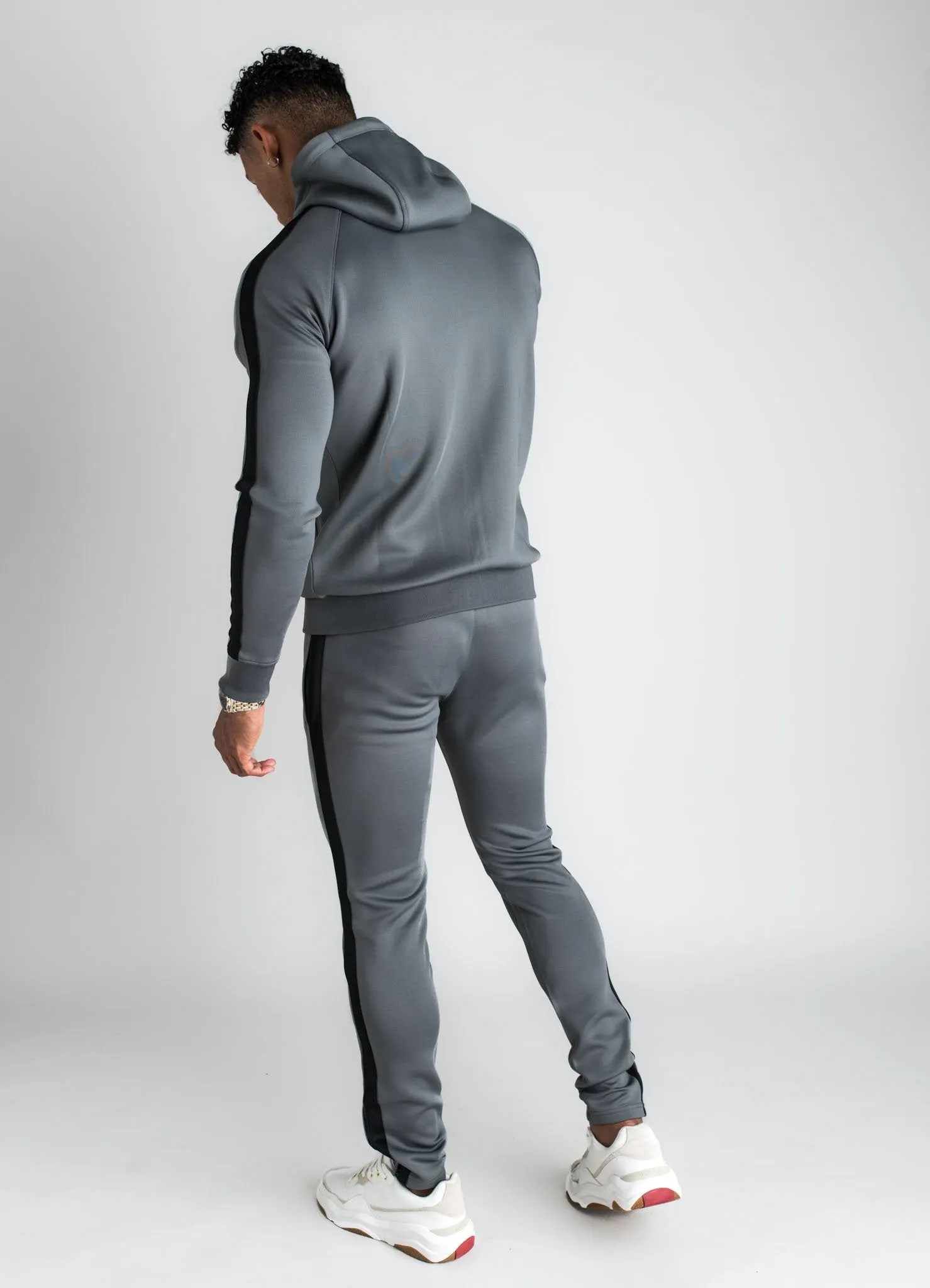 GK Basis Poly Tracksuit Top - Dark Grey/Black