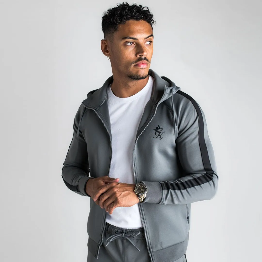 GK Basis Poly Tracksuit Top - Dark Grey/Black