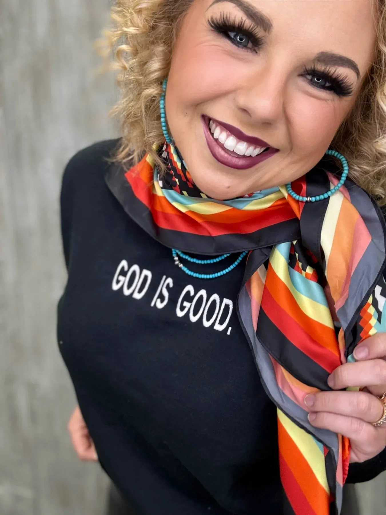 God Is Good Embroidered Sweatshirt