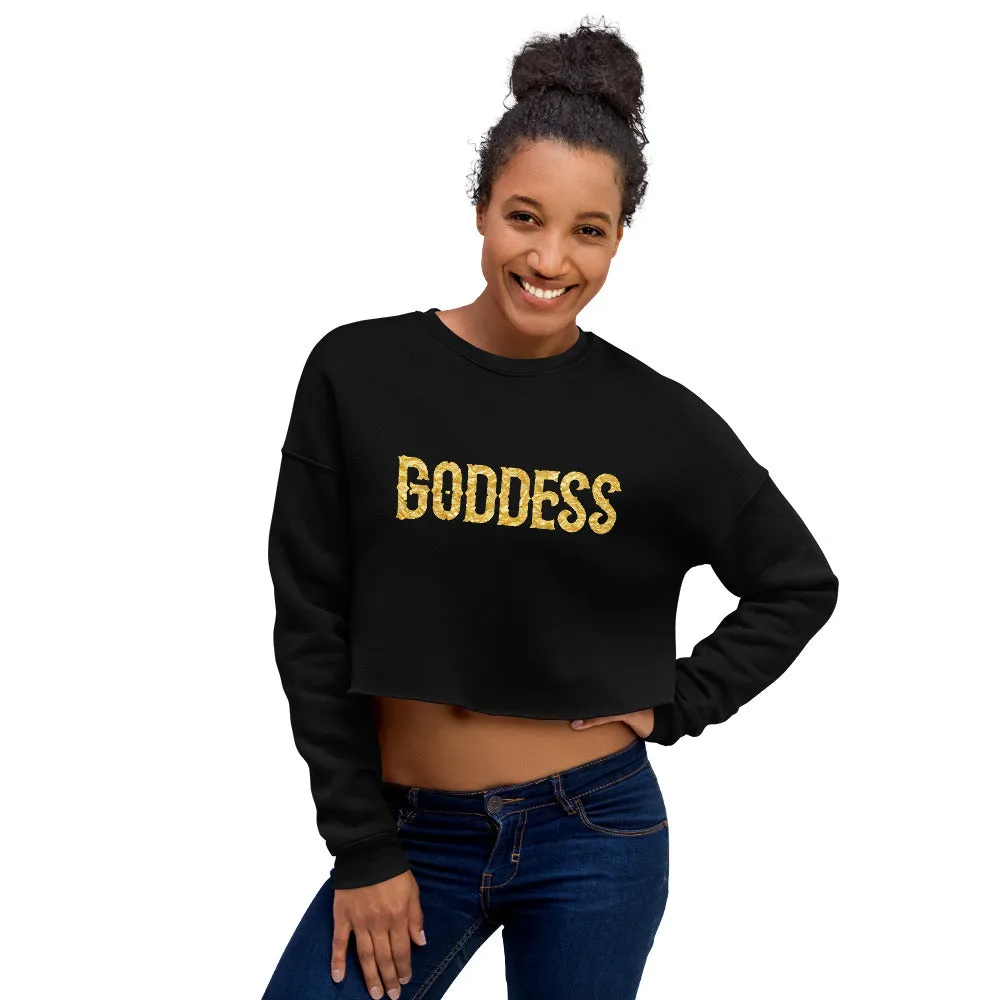 Goddess (Gold) Crop Sweatshirt