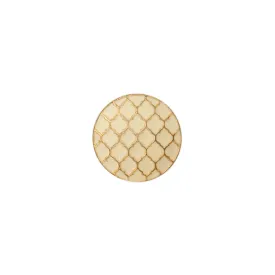 Gold & Enamel Button - Dragon Scale - Off-White