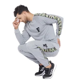 Grey Oversized Camo Taped Combo Tracksuit