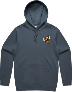 GUILTY GEAR - 'Mini Faust' Small Logo Embroidered Pullover Hoodie - Petrol Blue