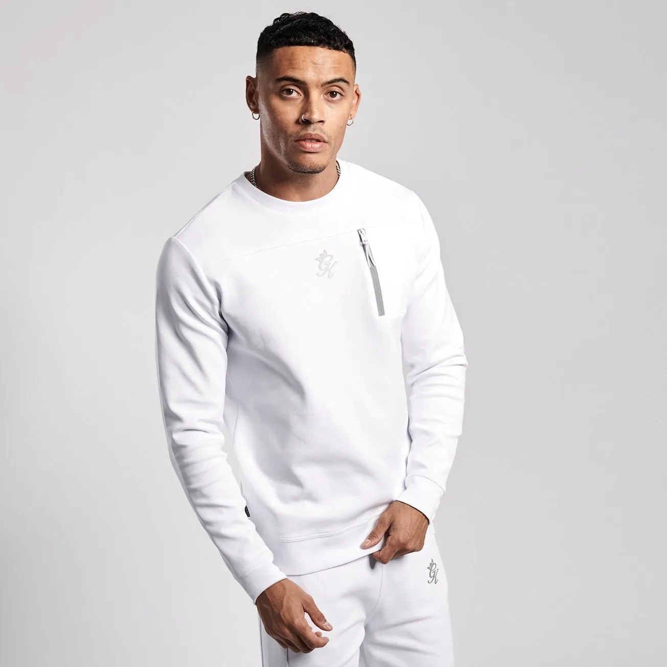 Gym King Miles Crew - White/Reflective