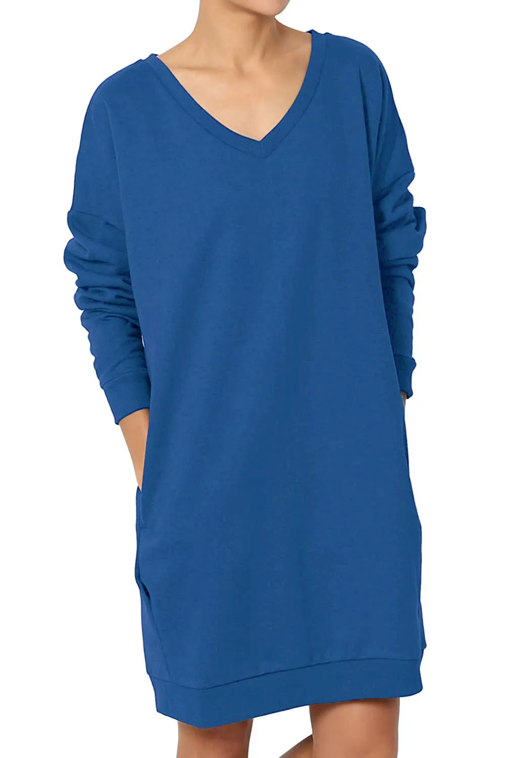 Haute Edition Women's Oversized Pullover Sweatshirt Dress