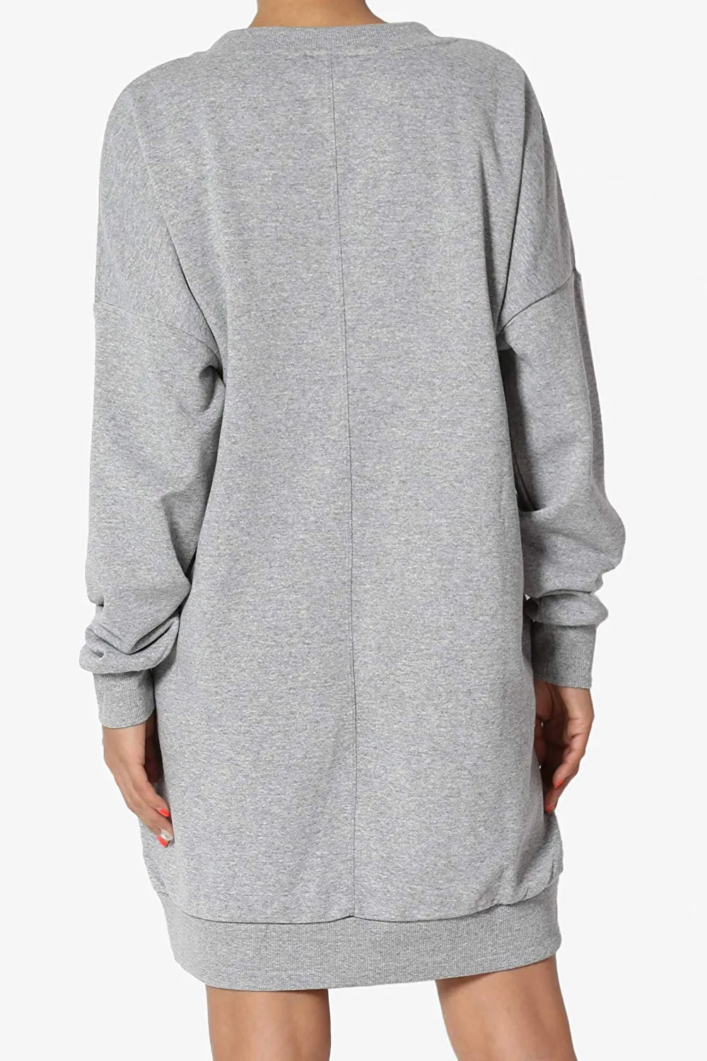 Haute Edition Women's Oversized Pullover Sweatshirt Dress