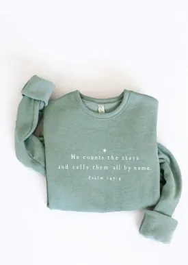 He Counts The Stars Sage Sweatshirt