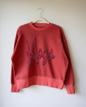 Hogs Barbie Red Hi-Dive Oversized Crew Sweatshirt