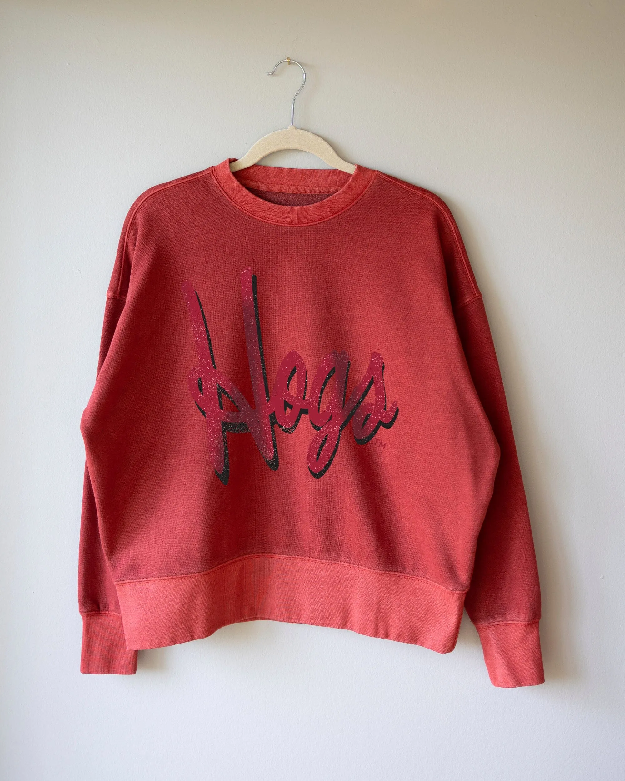 Hogs Barbie Red Hi-Dive Oversized Crew Sweatshirt