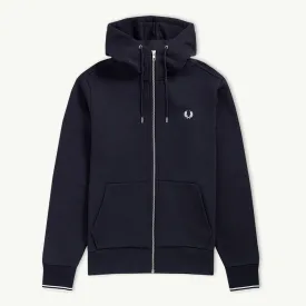 Hooded Zip Through Sweatshirt - Navy