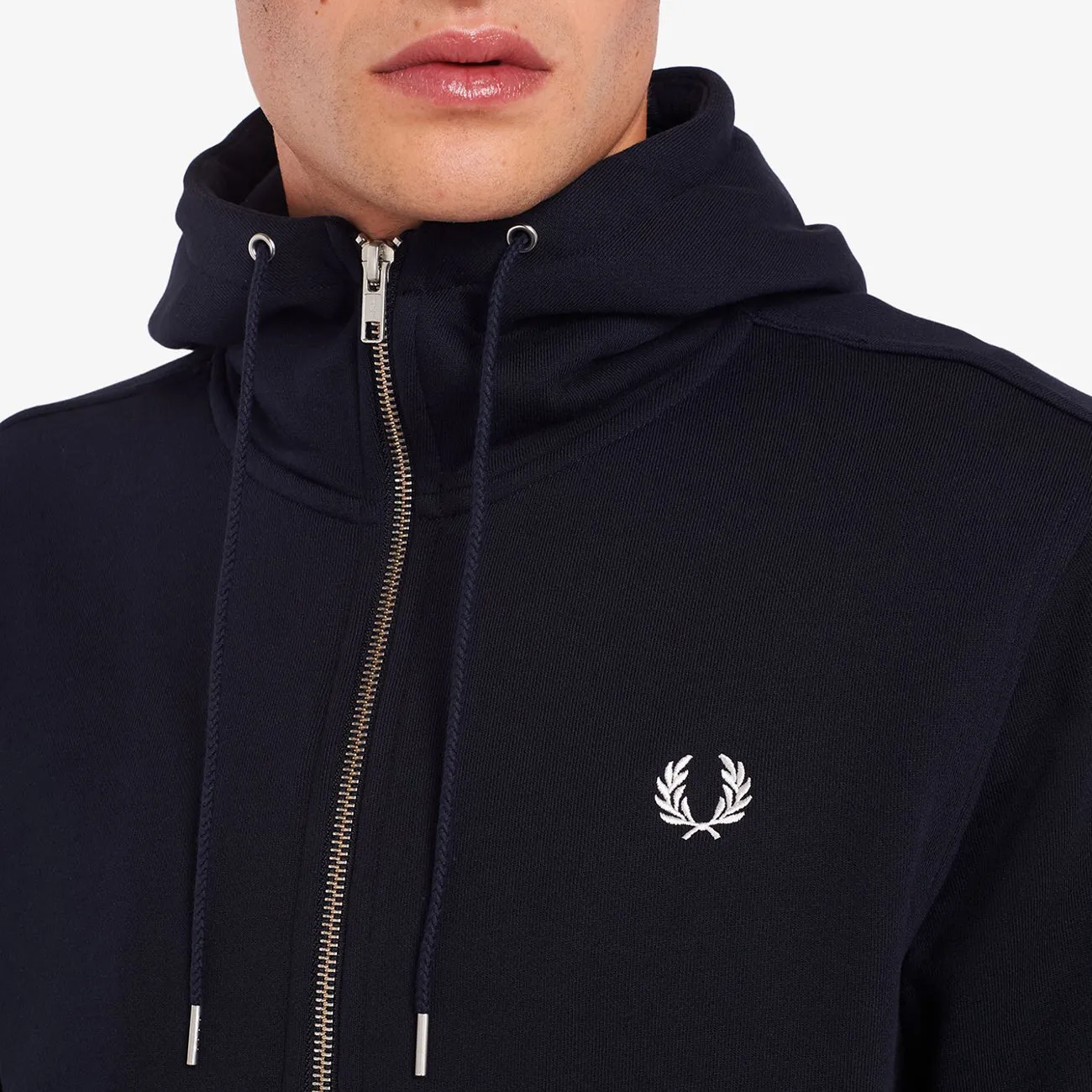 Hooded Zip Through Sweatshirt - Navy