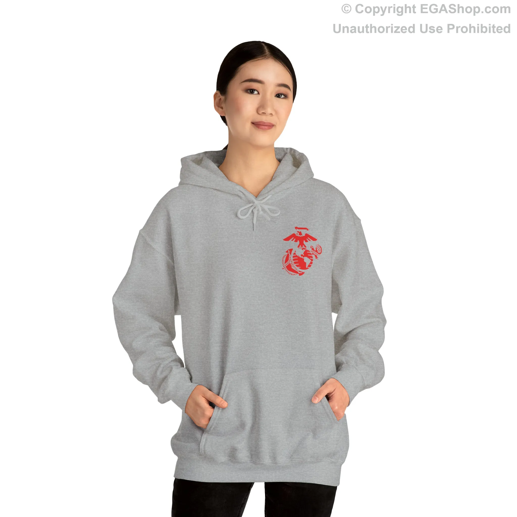 Hoodie: Alpha Co. MCRD San Diego (1st Battalion Crest on BACK)