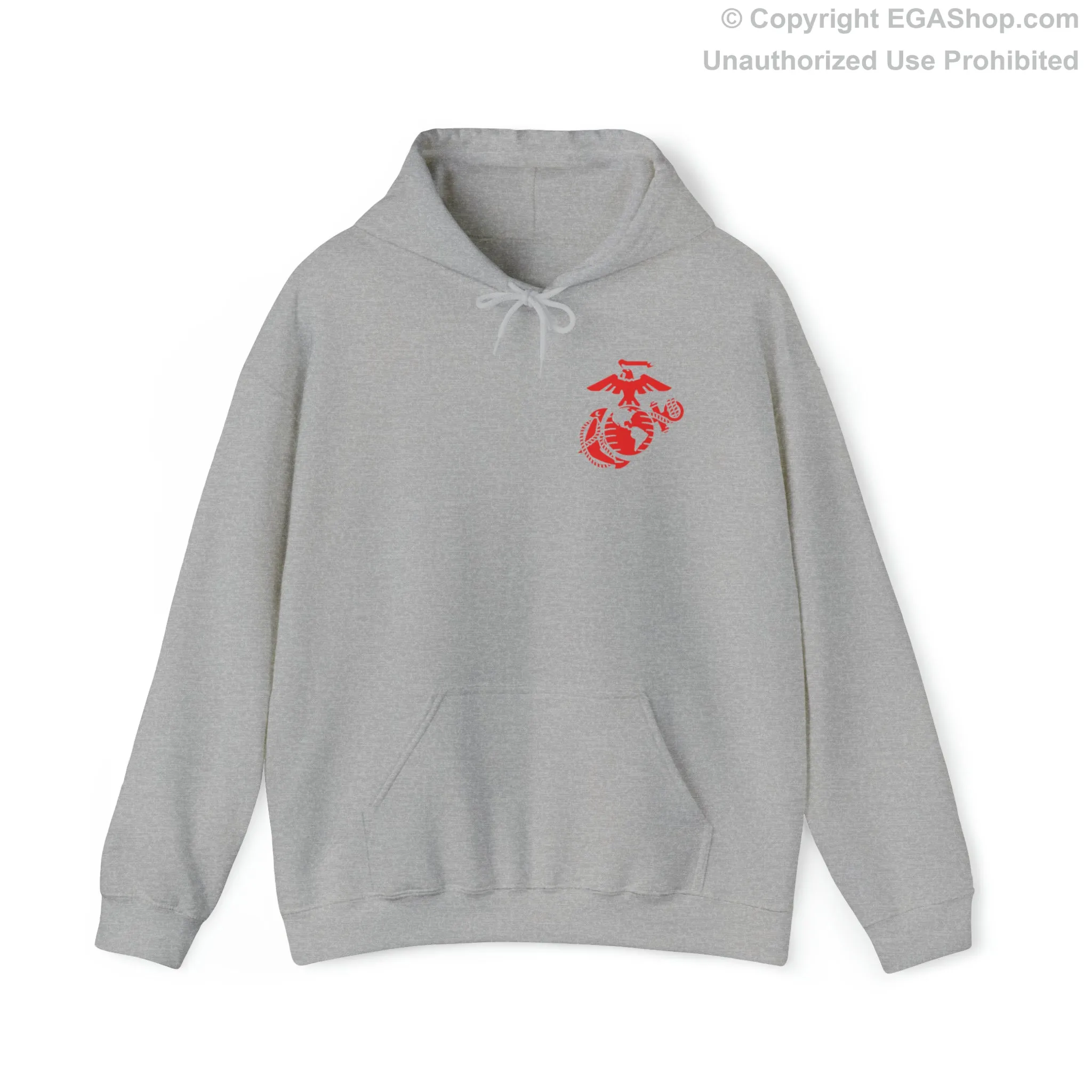 Hoodie: Alpha Co. MCRD San Diego (1st Battalion Crest on BACK)