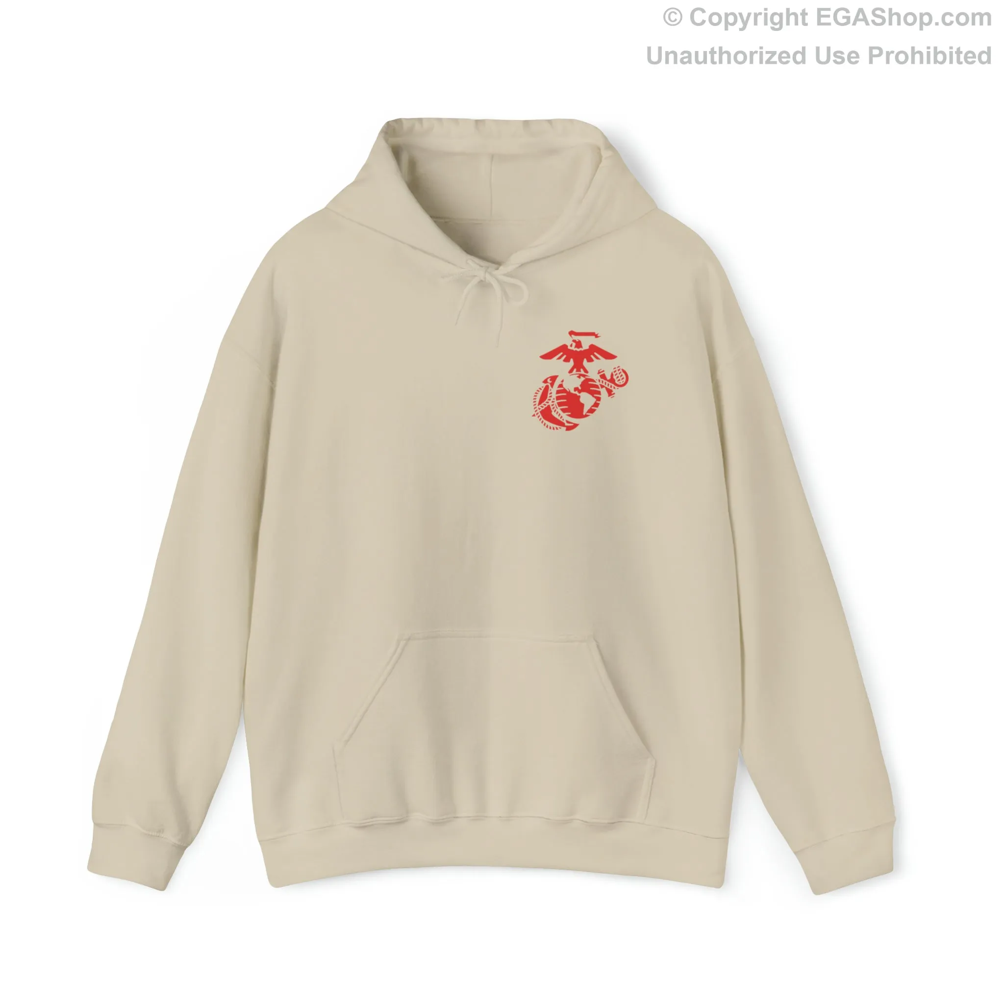 Hoodie: Charlie Co. MCRD San Diego (1st Battalion Crest on BACK)