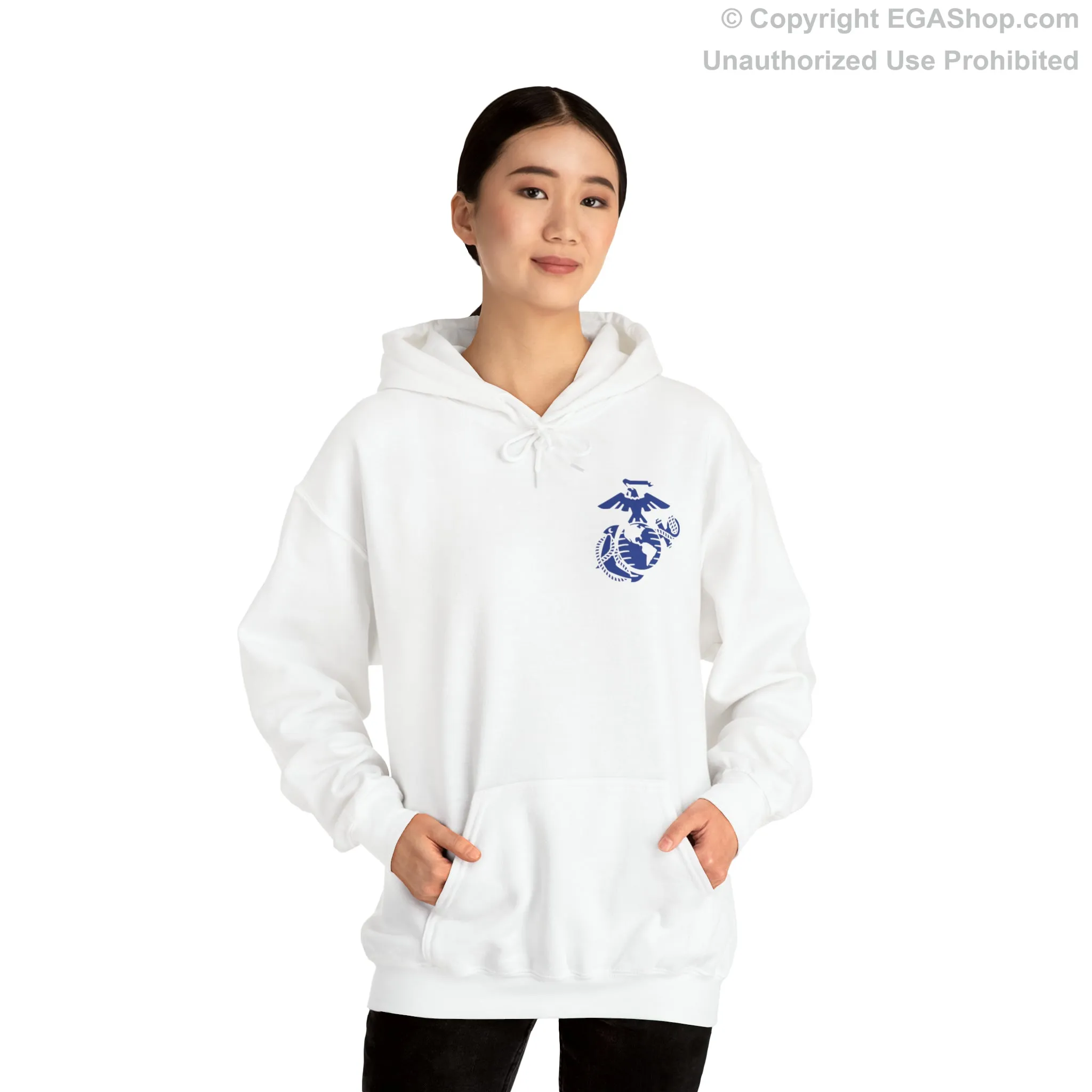 Hoodie: India Co. MCRD San Diego (3rd Battalion Crest on BACK)