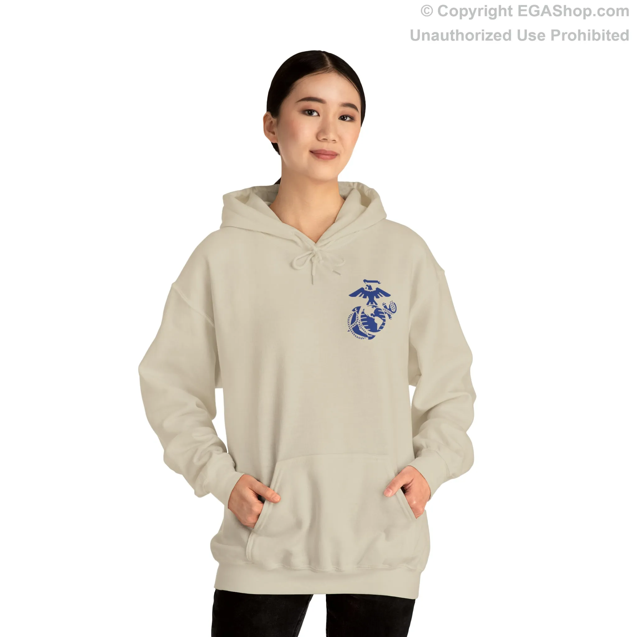 Hoodie: Kilo Co. MCRD San Diego (3rd Battalion Crest on BACK)