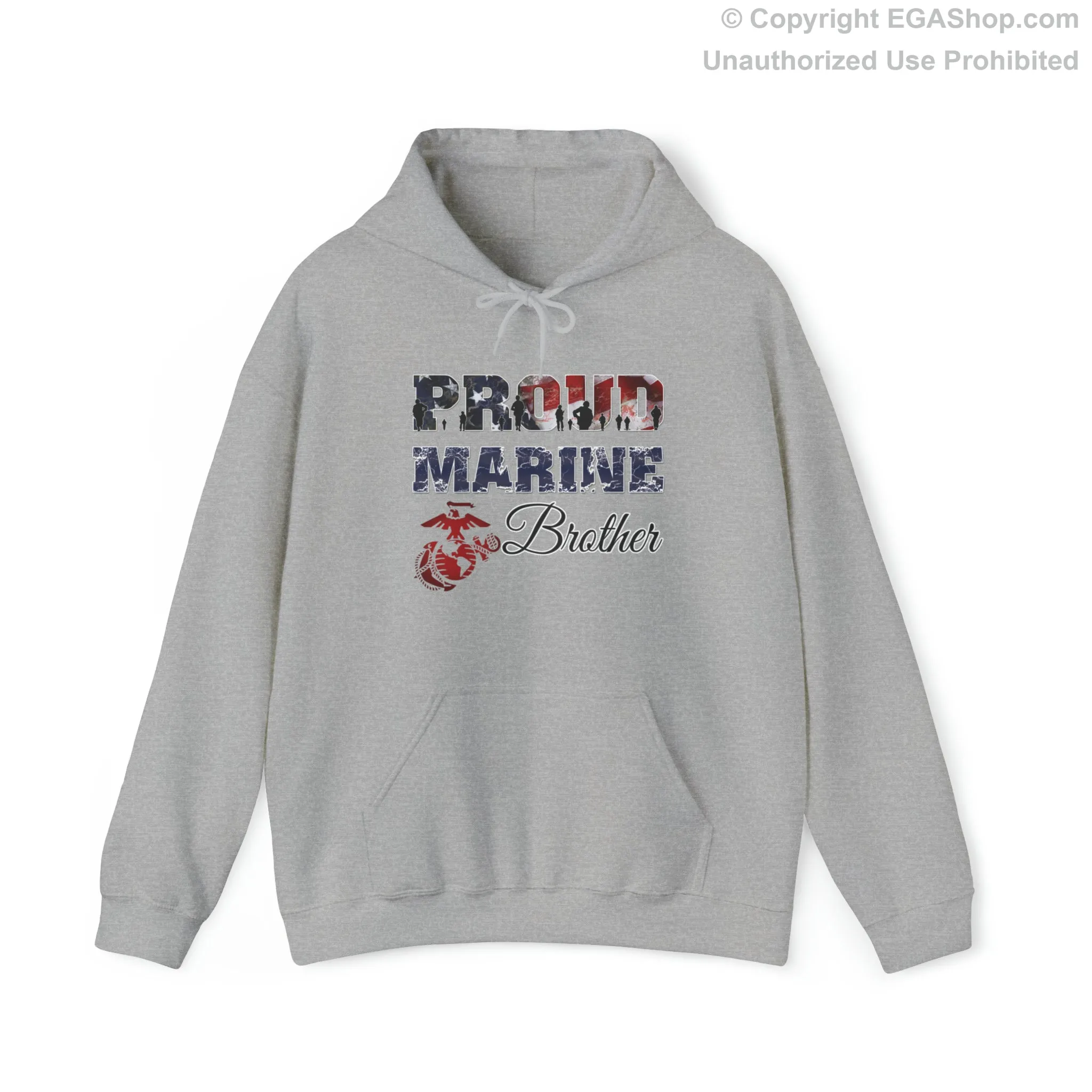 Hoodie Proud Marine Brother (Your Choice of Colors)