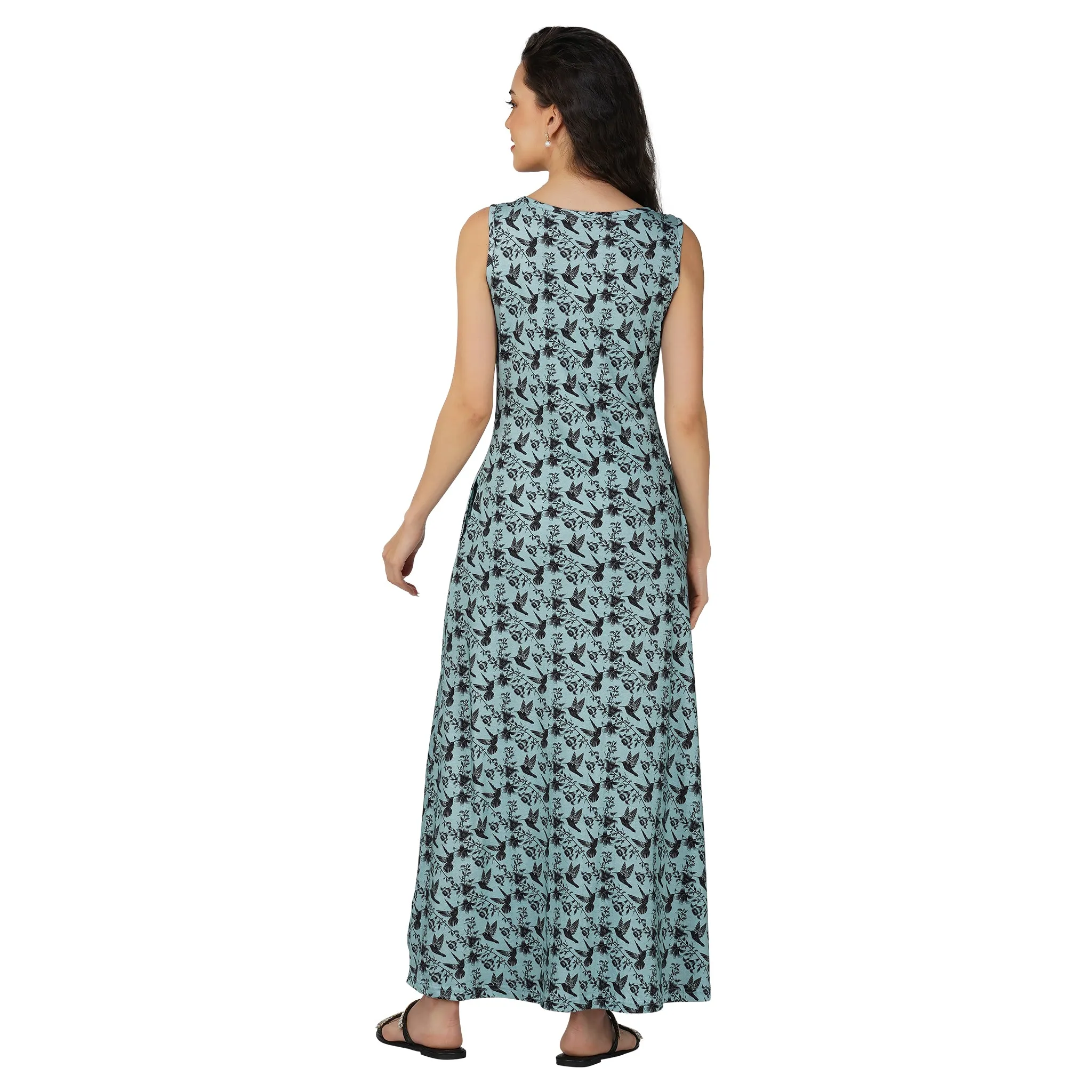 Hummingbirds Maxi Dress