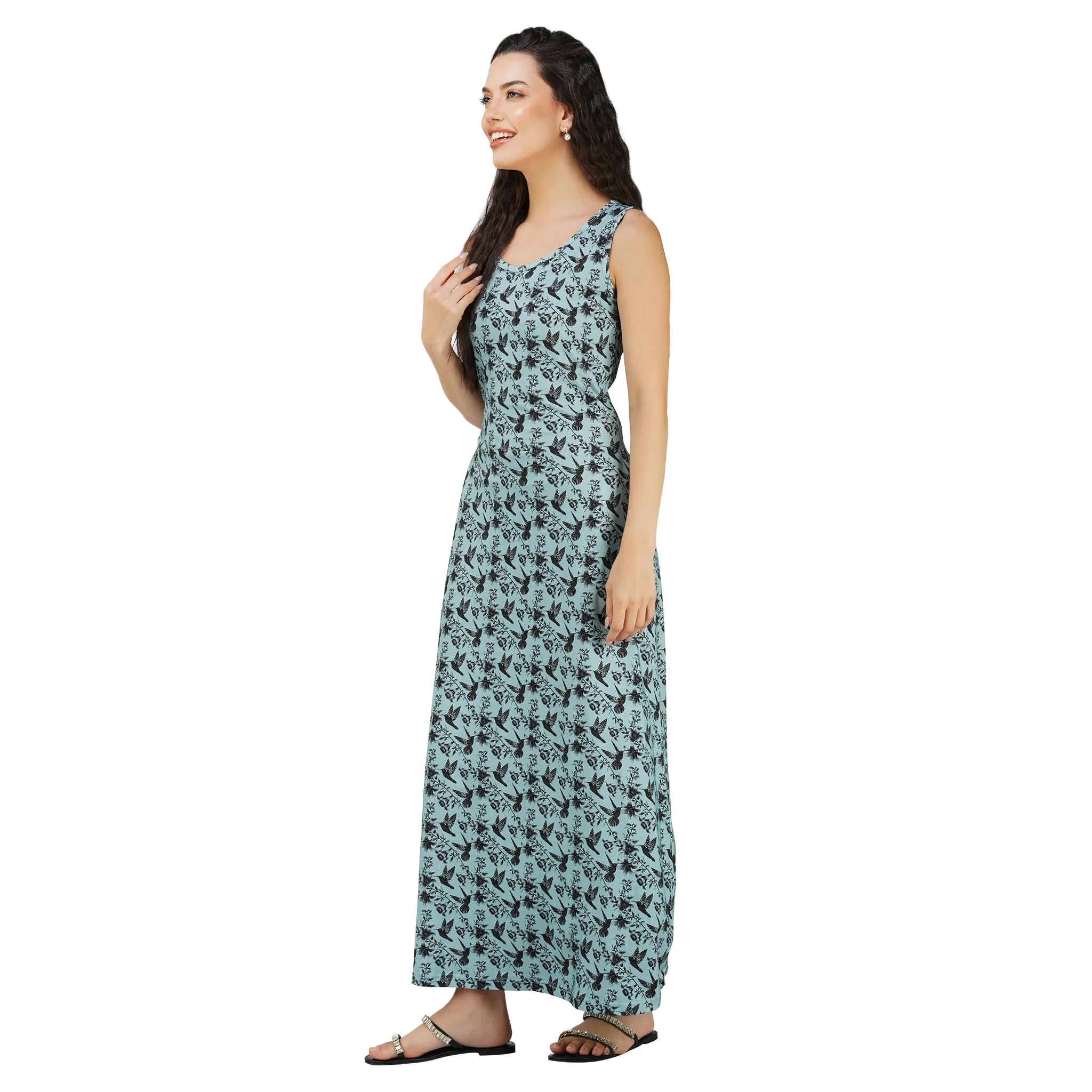 Hummingbirds Maxi Dress