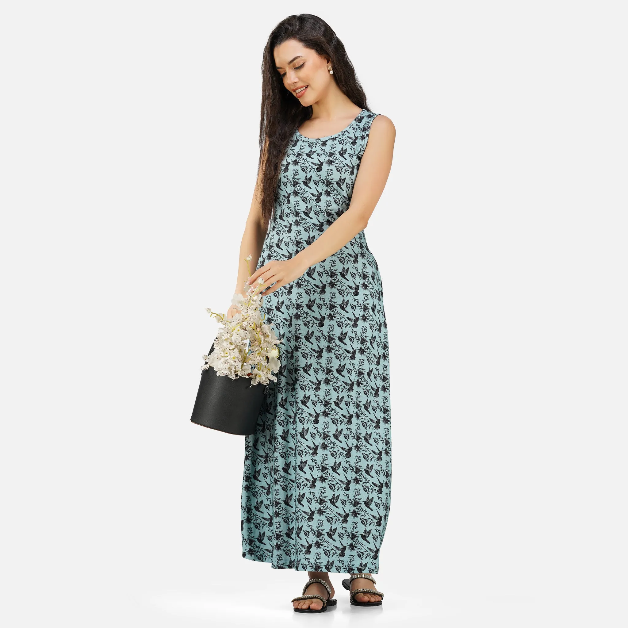 Hummingbirds Maxi Dress