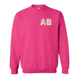 Initialed Shadow Block Letters Crewneck Sweatshirt