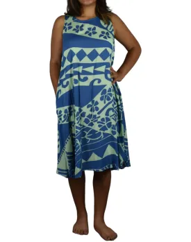 Islander Honu Cabana Dress with Pockets (One Size)